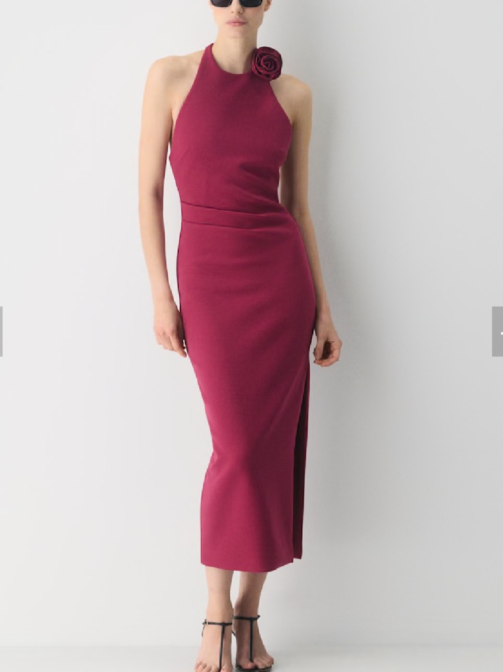 Aritzia Sleeveless Midi Dress homecoming Berry FigureKnit Guestlist Dress small